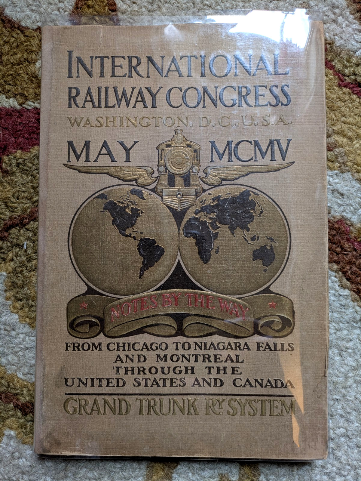 Grand Trunk Railway System, Int’l Railway Congress, Rare Promotional Book w/ Map