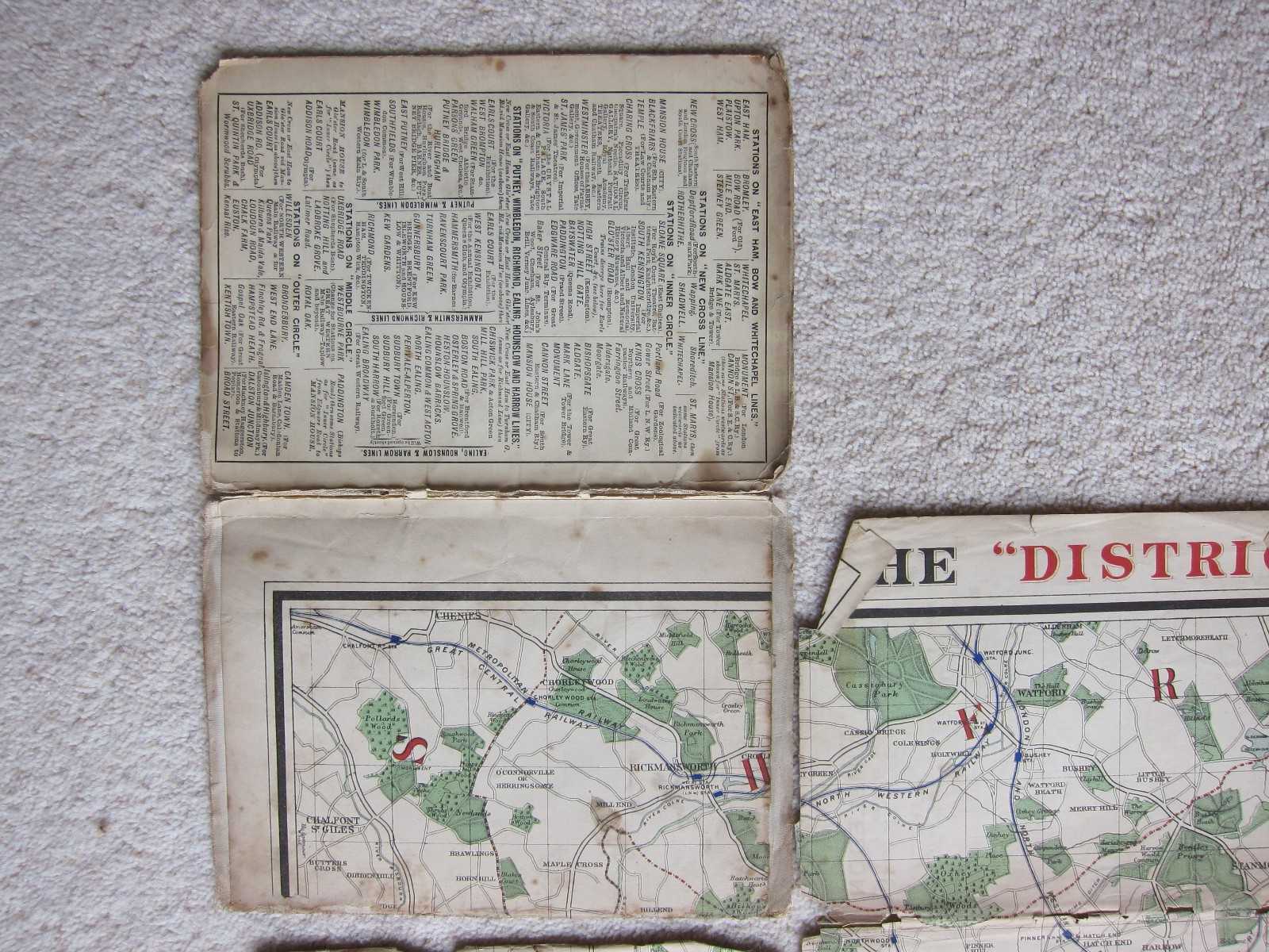 The “District” Map of Greater London & Environs. District Railway Co 1st Ed 1902