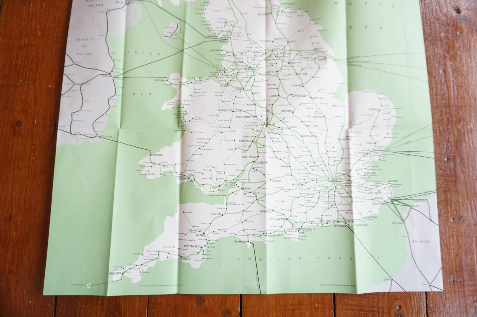 Jan 1971 British Rail Passenger Network Railway Map London Midland Region VGC