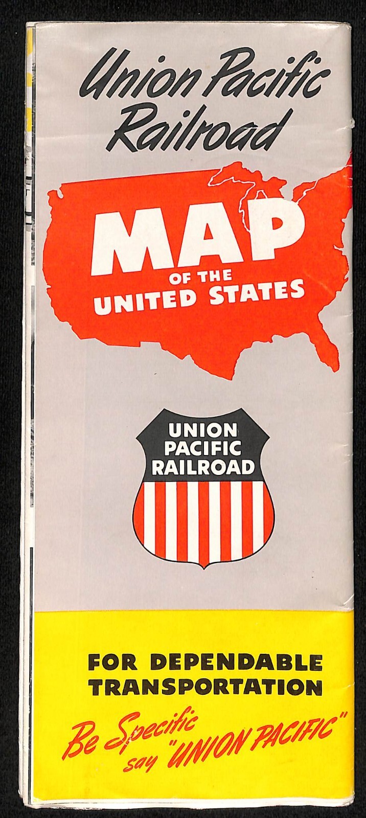 Union Pacific Railroad Map of the United States c1952 19″ x 30″