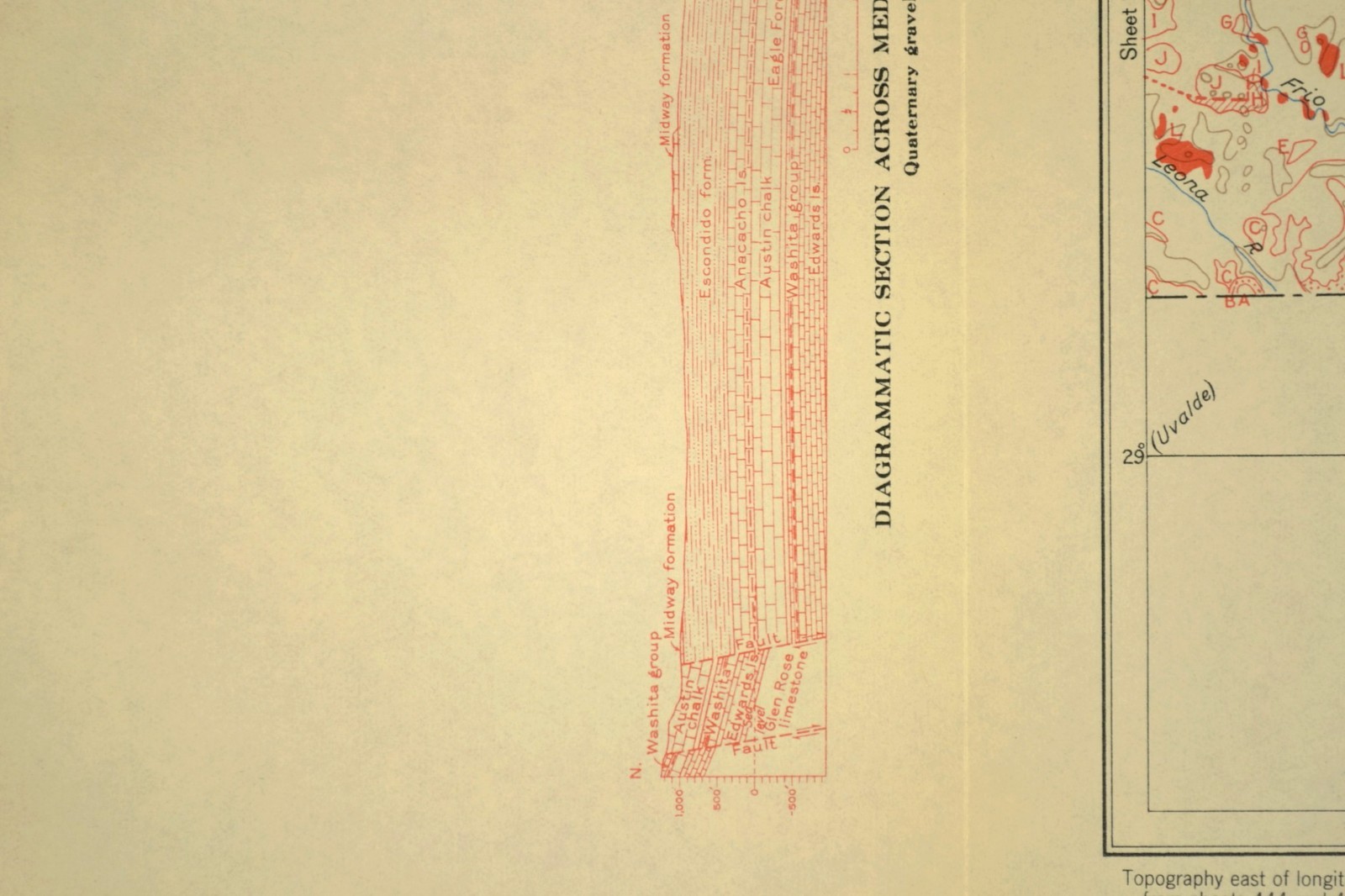 Southern Pacific RR Map Hondo Texas Medina County Castroville Devine Lytle