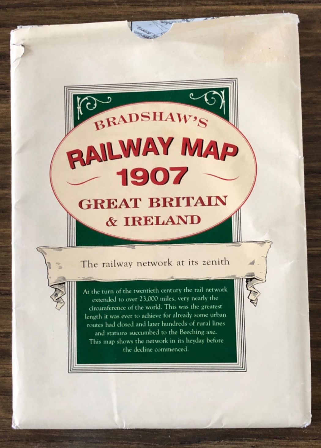 Reproduction (2004) of Bradshaw’s 1907 railway map, Great Britain and Ireland