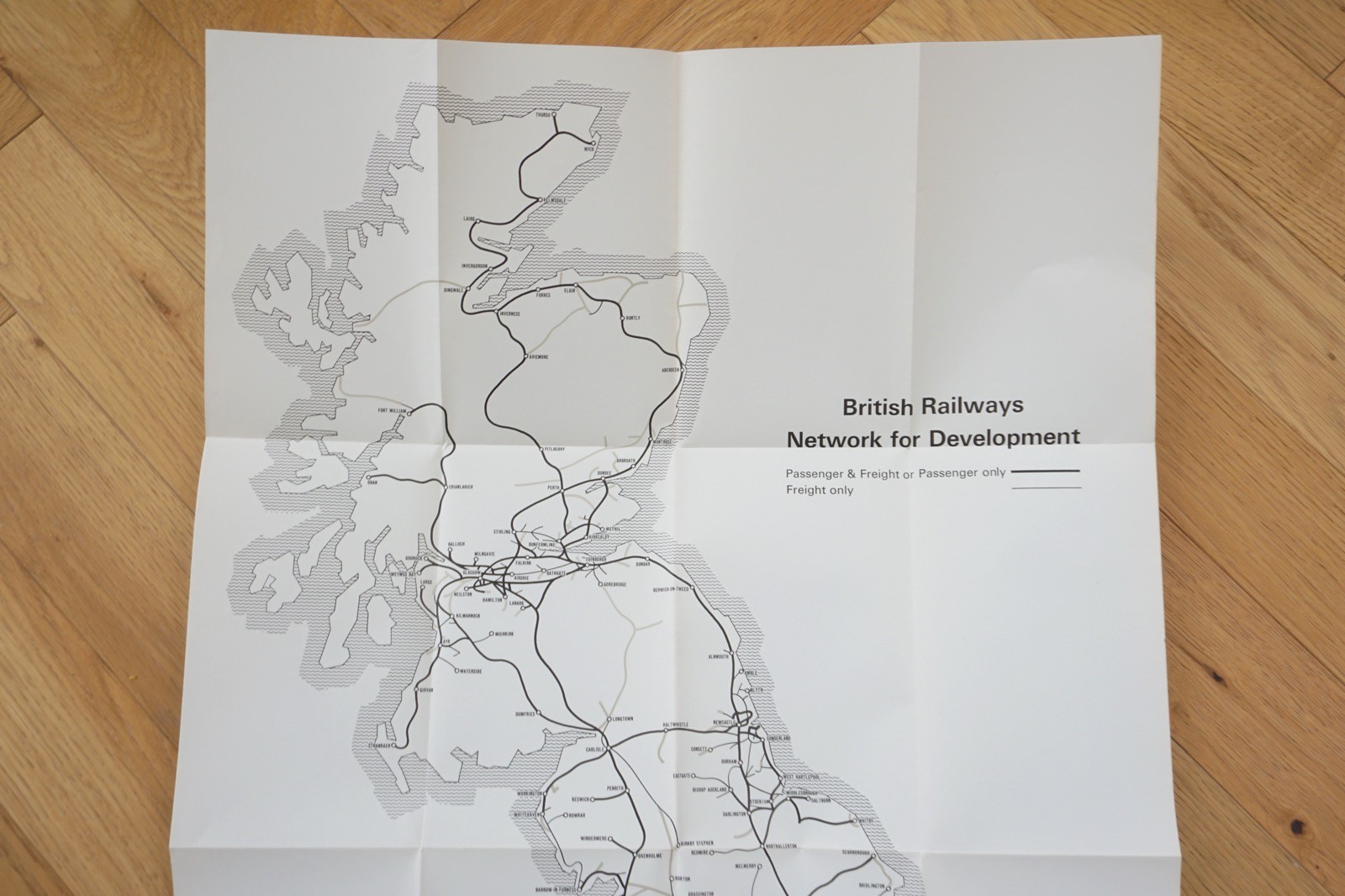 1967 British Rail Network for Development Railway Map