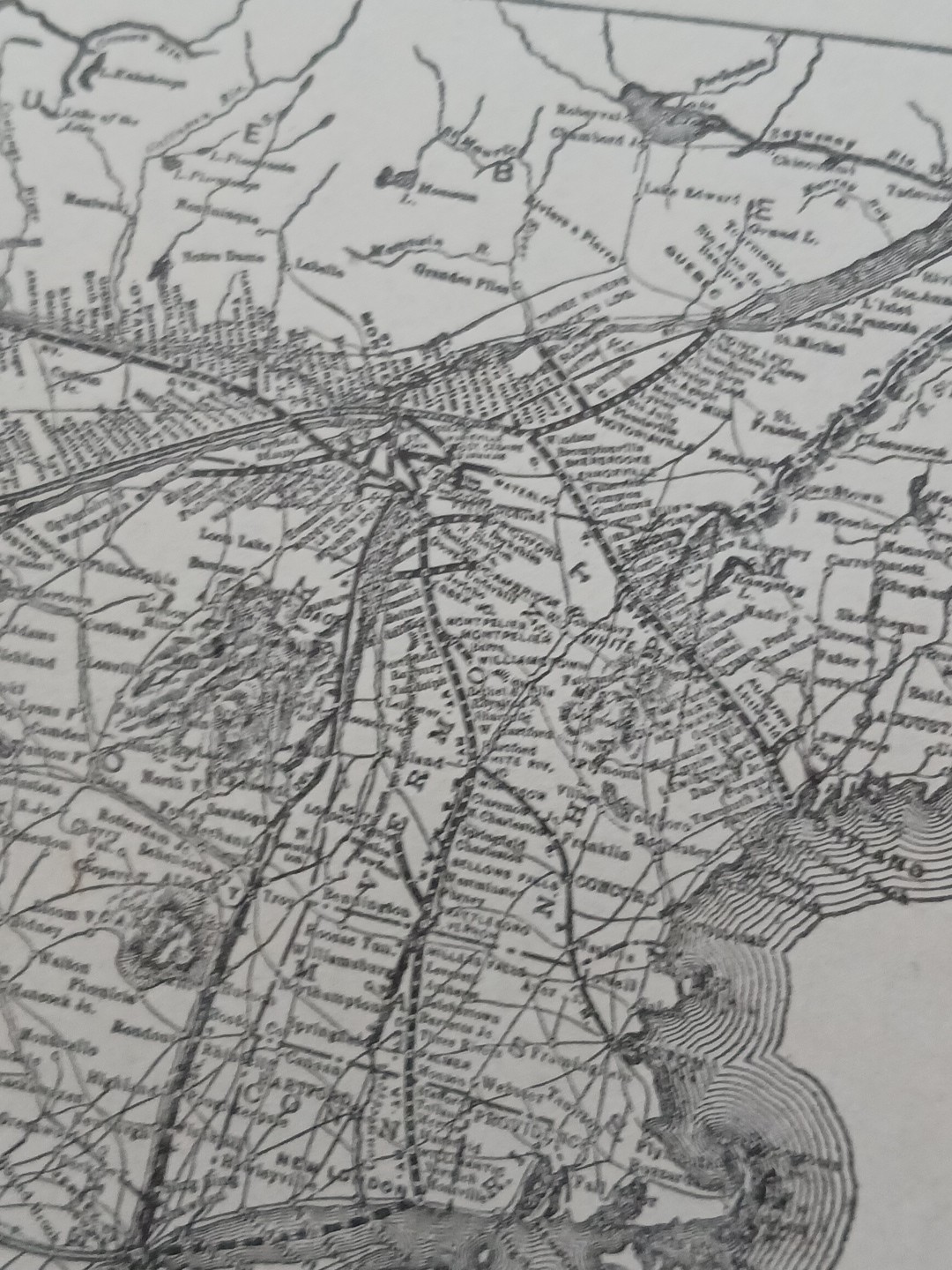 1910 Train Route Map GRAND TRUNK RAILWAY SYSTEM and Connections Canada 🇨🇦 USA