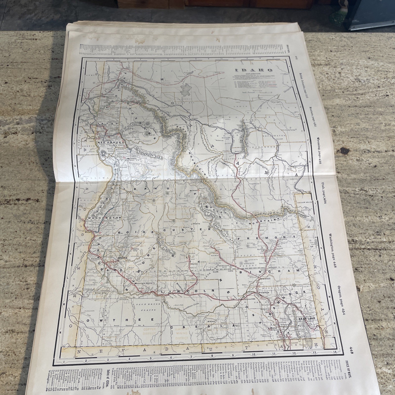 1902 Cram’s Standard American Railway System Atlas of the World Maps Railroad
