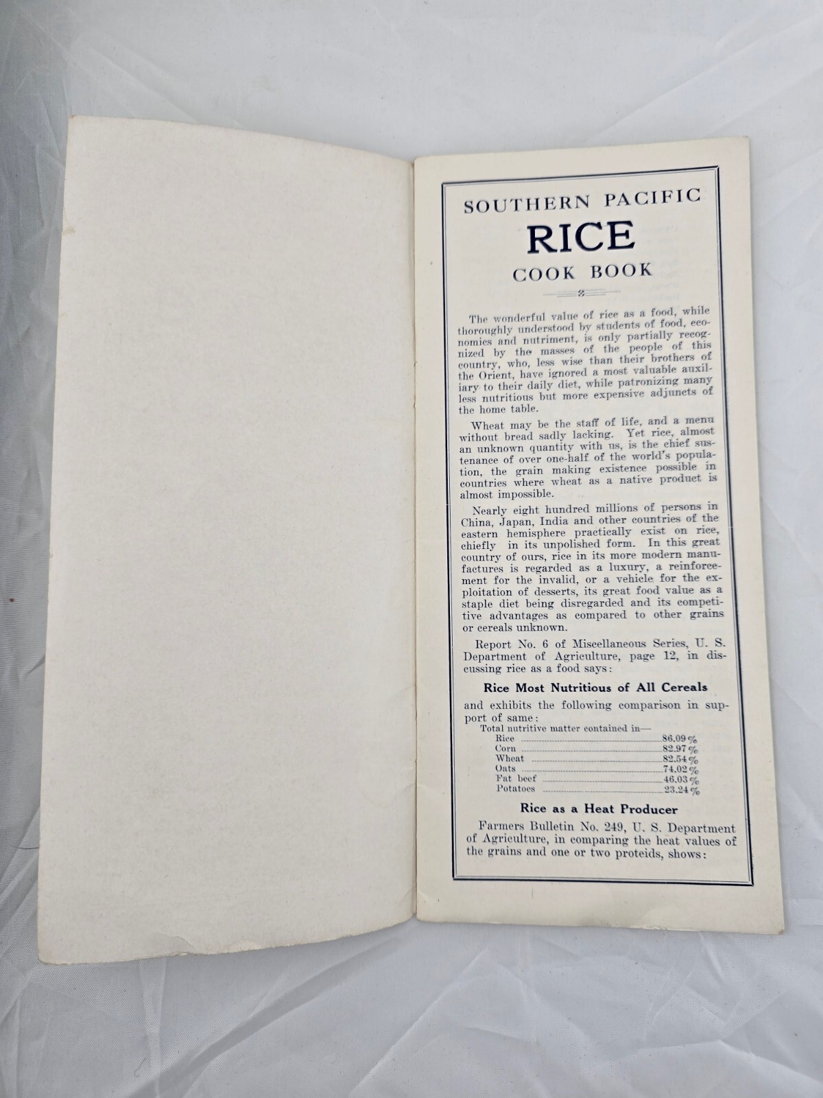 1928 Southern Pacific “Rice: A Hundred Ways to Prepare It” ~Map of connections~