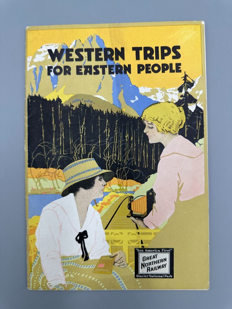 1910 GREAT NORTHERN RAILWAY Railroad WESTERN TRIPS Eastern People Advertising