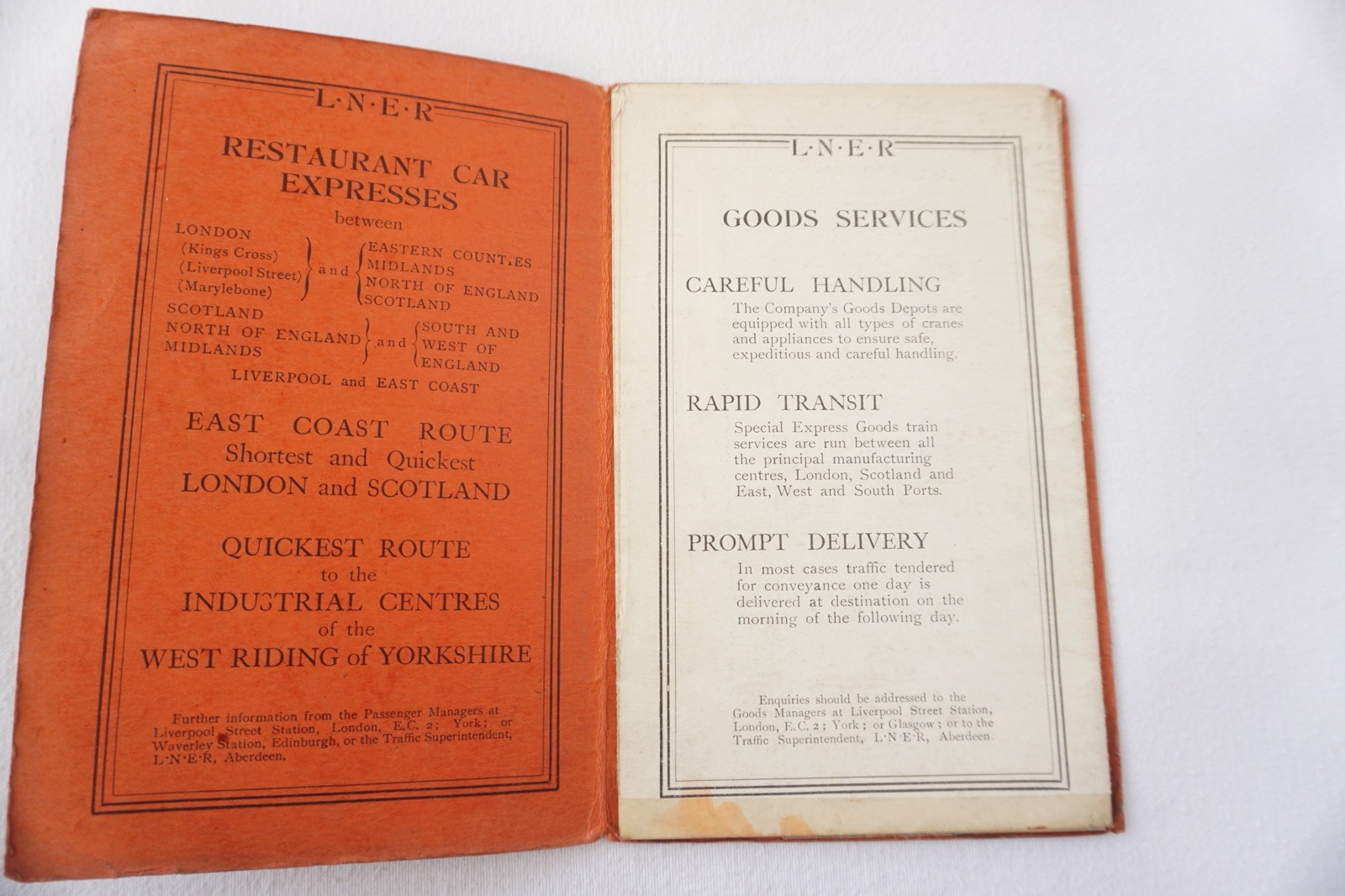 c1925 LNER London & Connecting Railways Map LNER Pocket Map
