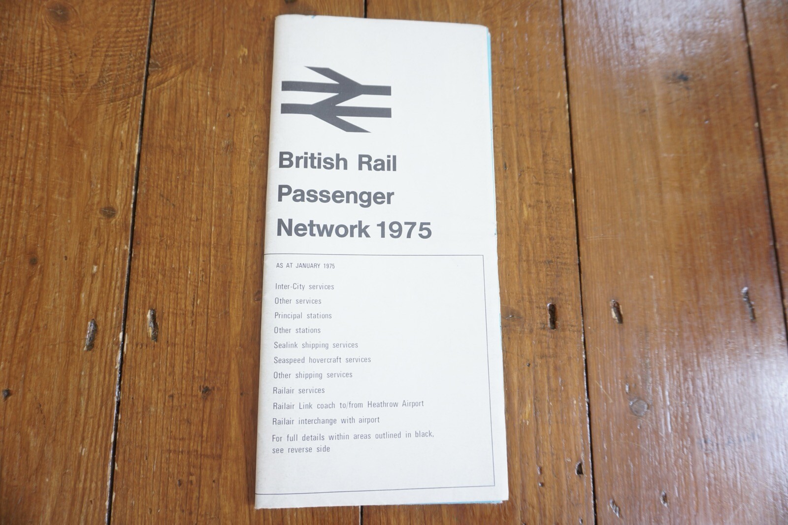 1975 British Rail Passenger Network Railway Map