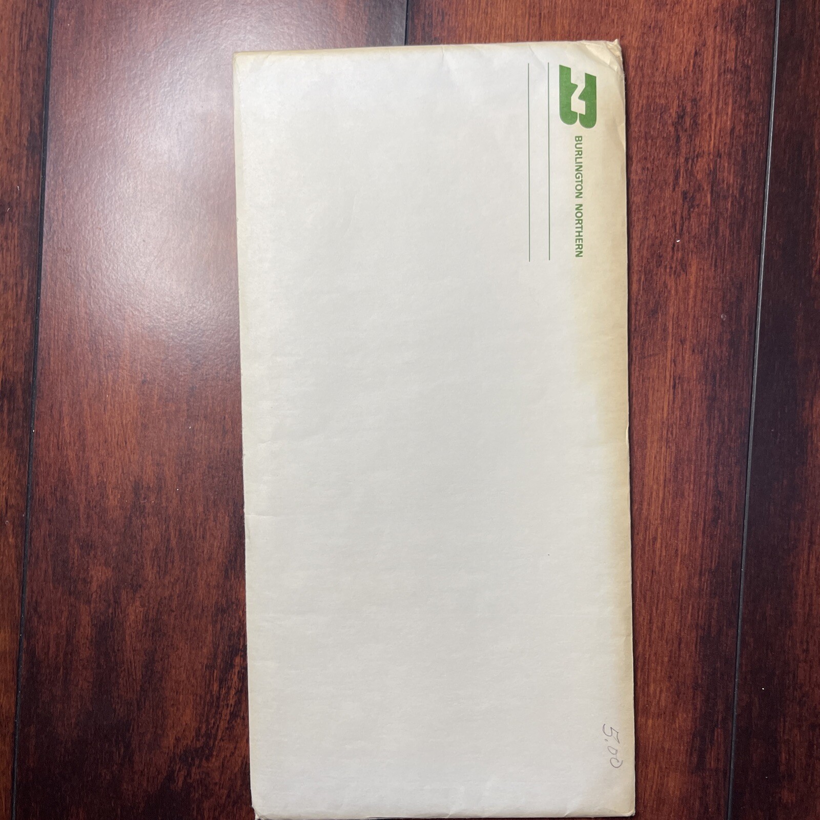 Burlington Northern Railroad 1983 South Dakota State Railroad Map in sleeve PR1