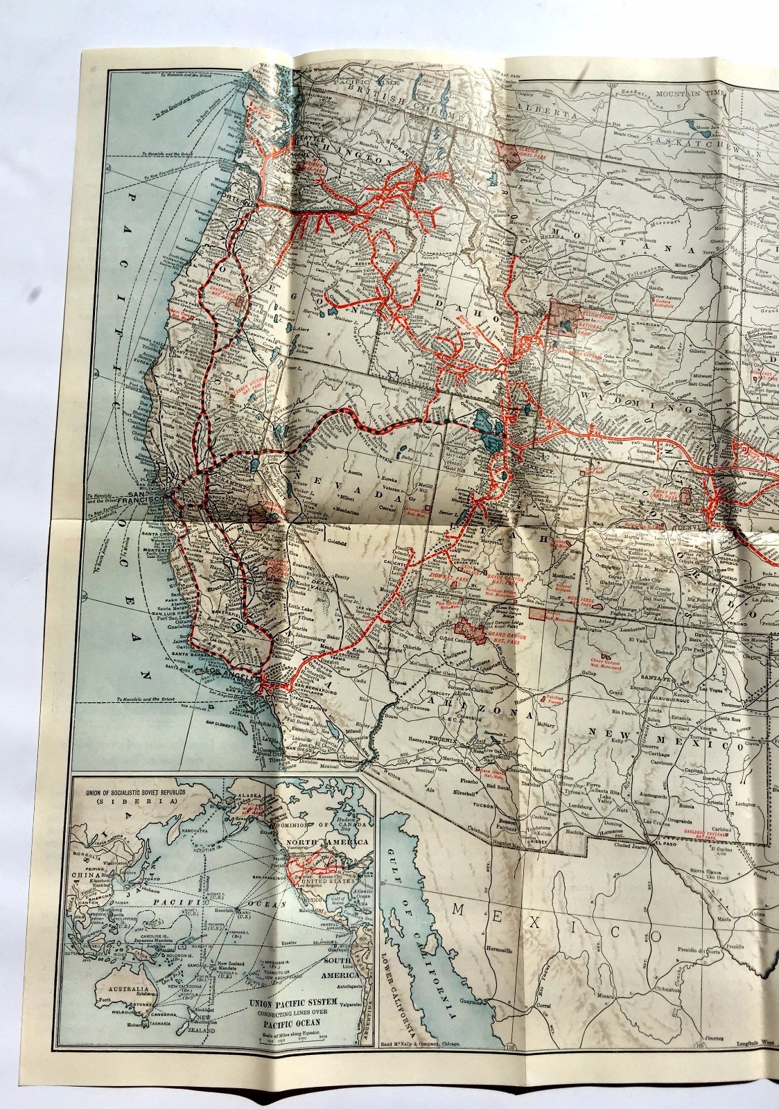1931 Union Pacific Railroad / Train Map and Brochure