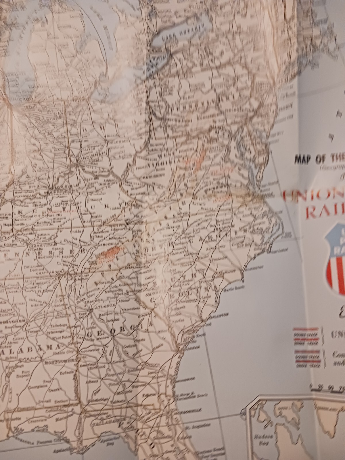 Union Pacific Railroad Map Of The United States 1959