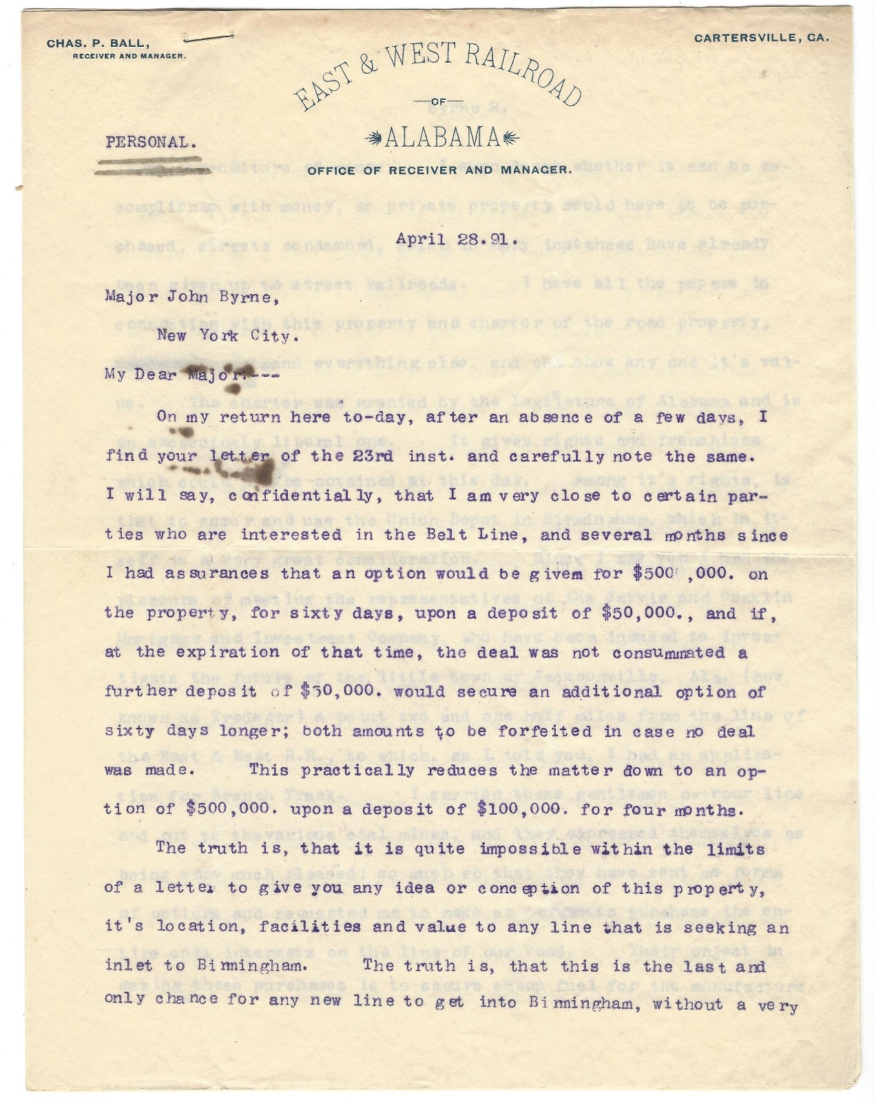 Ex-Confederate Colonel Offers Details On Southern Railroad Expansion–1891