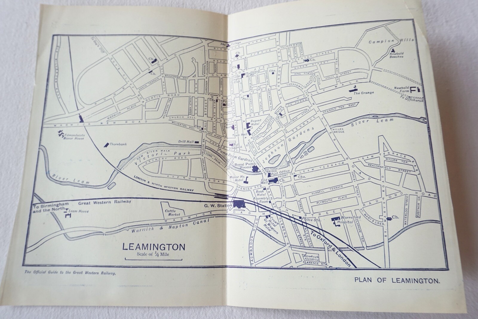 1912 GWR Leamington Original Railway Map