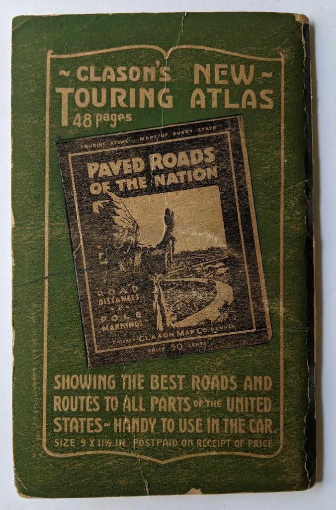 VINTAGE BOOKLET CLASON s MISSOURI GUIDE BOOK w ROAD AND RAILWAY MAP s