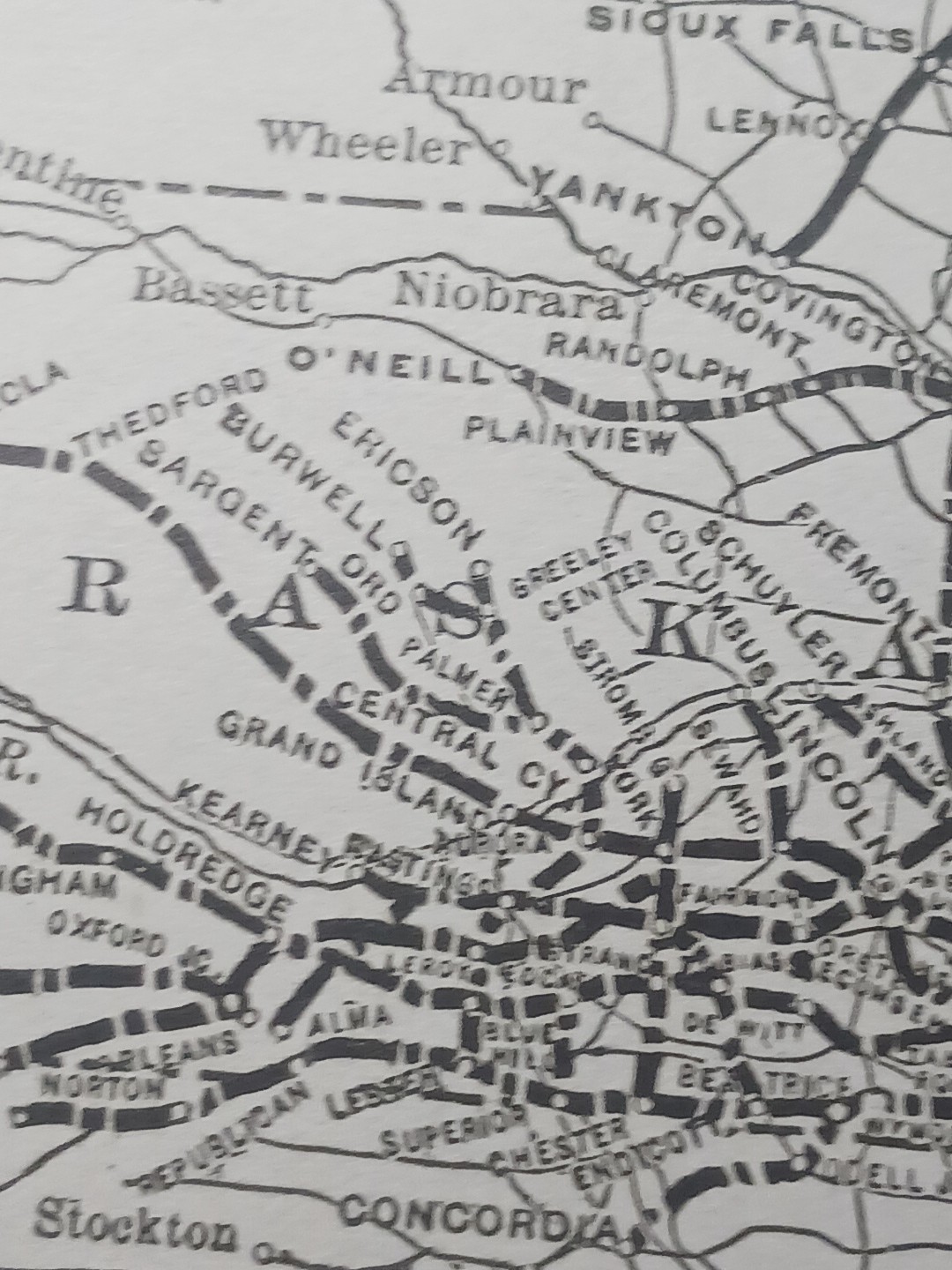 ~1910 Train Route Map GREAT NORTHERN Pacific RAILROAD SYSTEM All Lines 9″x12″