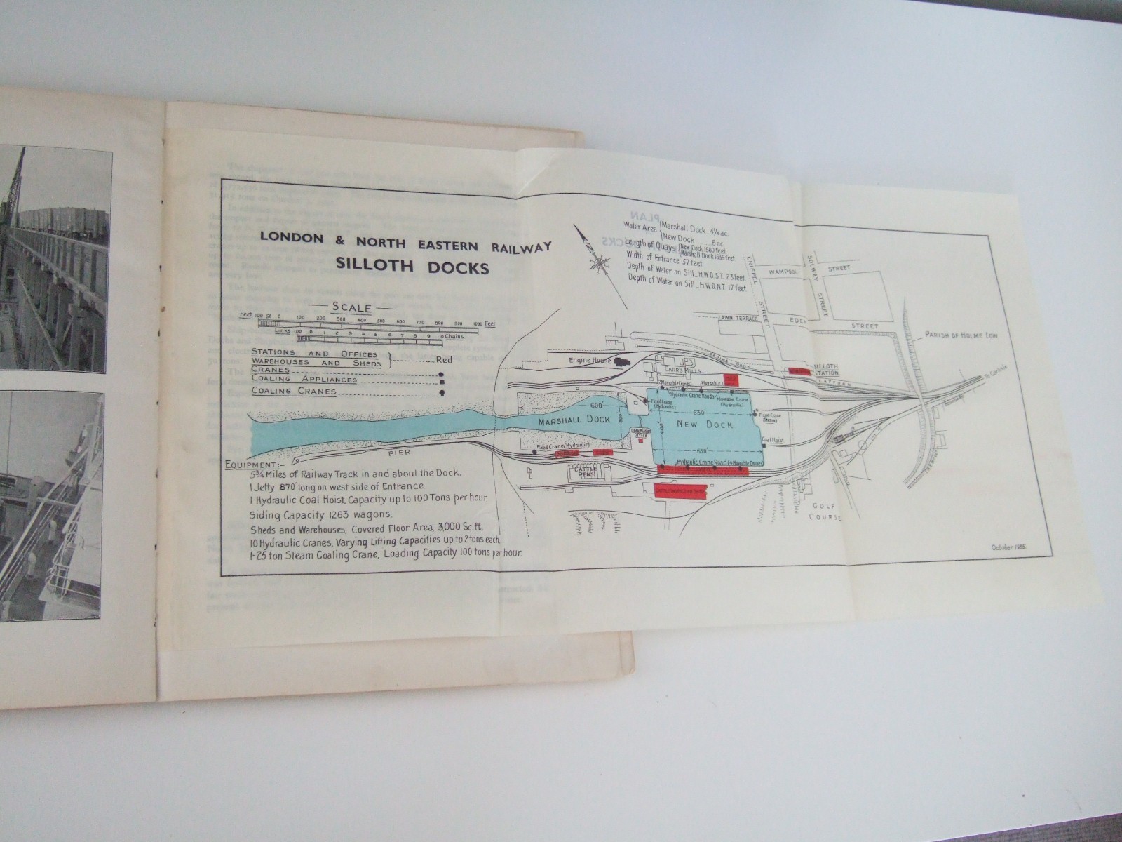 1936 Ports of the LNER Book. 11 Fold-Out Dock Plans. Dock Info, Steamer Services