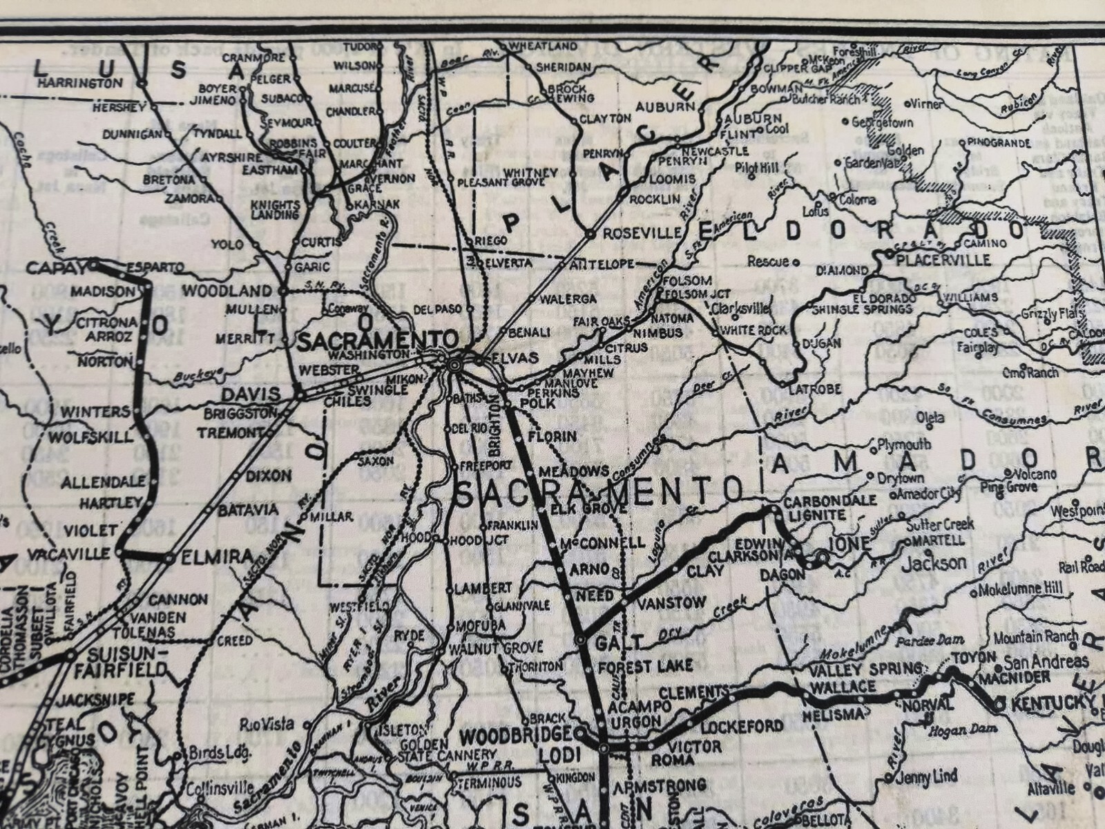 1931 Southern Pacific Railroad Western Division Map Wall Poster Decor