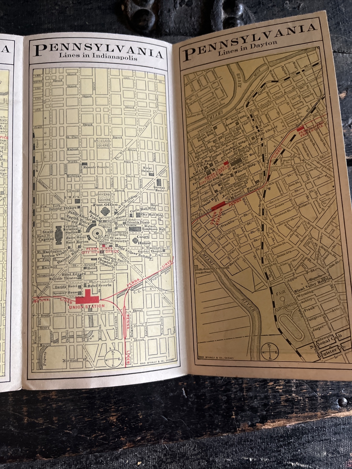 PENNSYLVANA RAILROAD 1919 MAPS OF UNITED STATES & PRINCIPAL TERMINALS SYSTEM