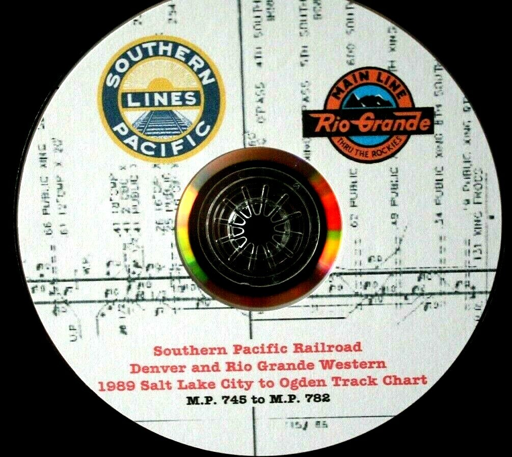 Southern Pacific 1989 (D&RGW) Salt Lake City to Ogden Track Chart PDF Pgs on DVD