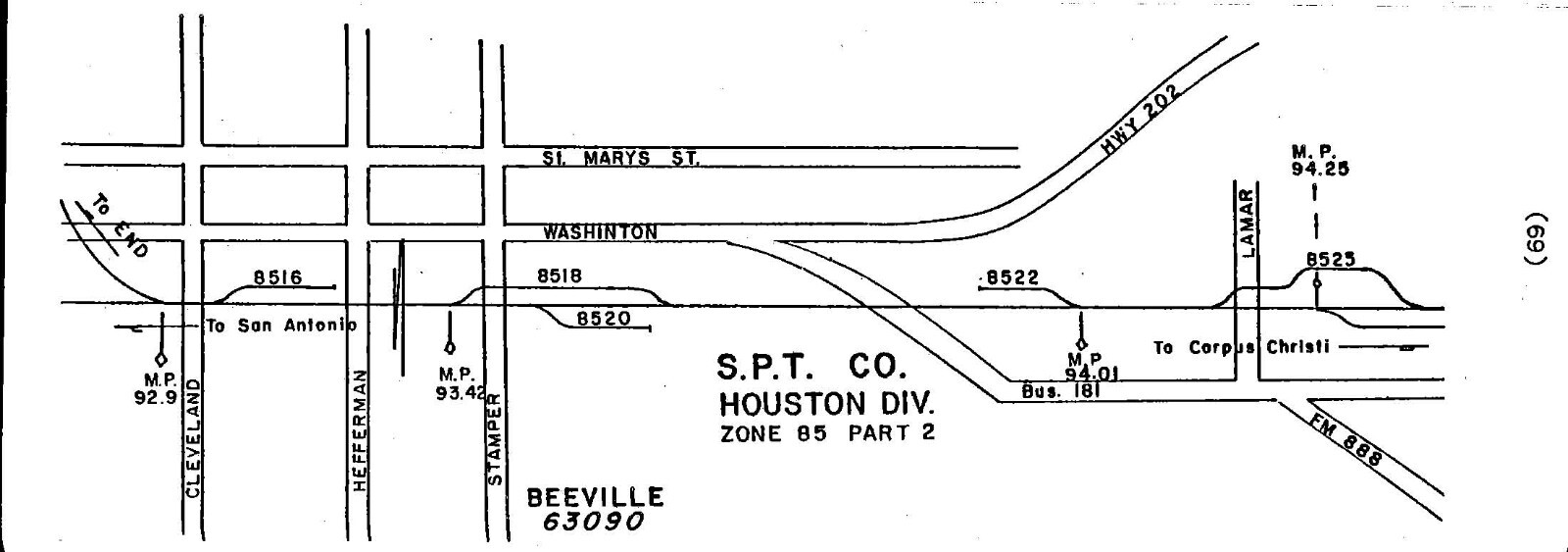 Southern Pacific RR 1985 San Antonio Division SPINS PDF Pages on DVD