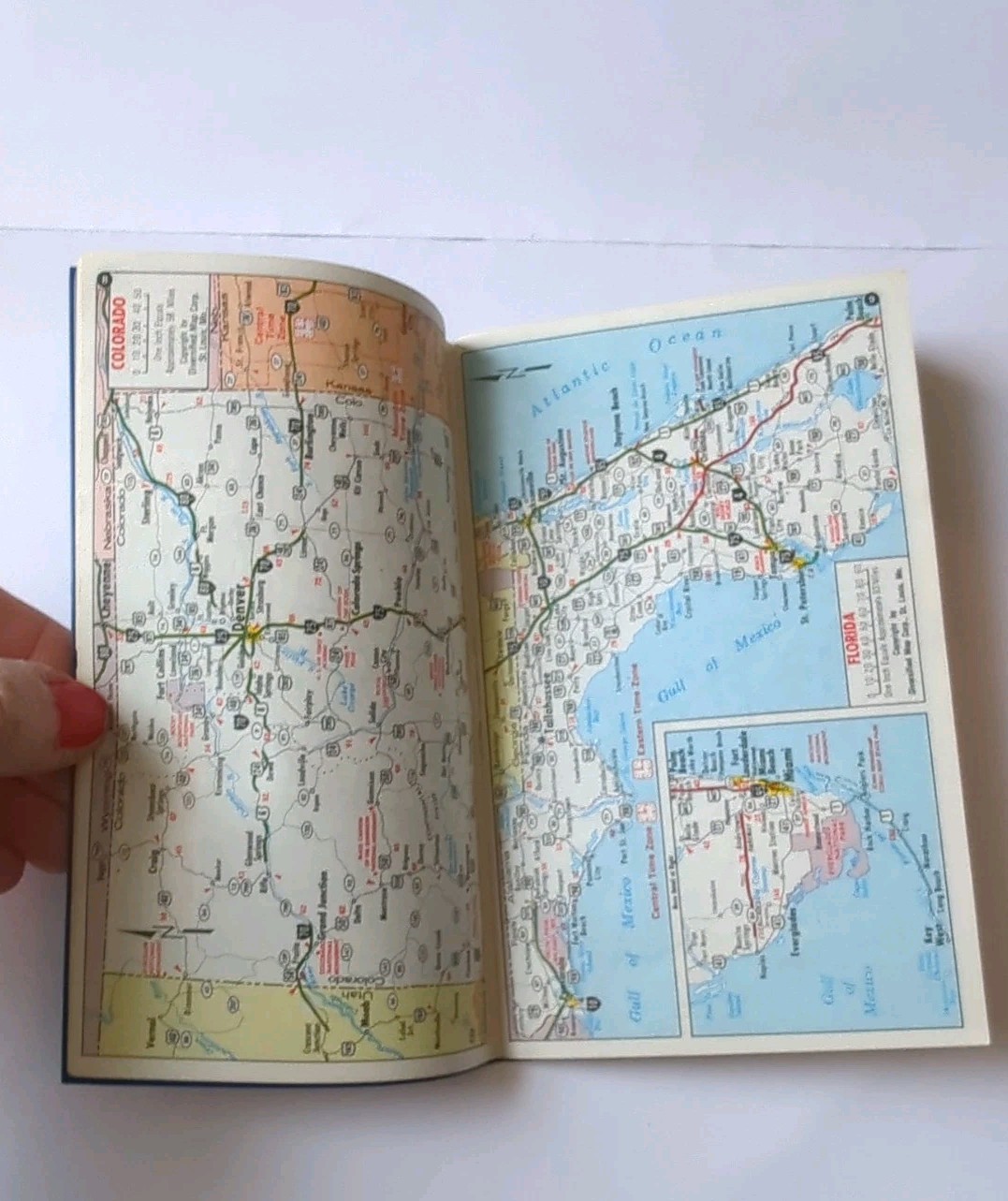 Vtg Union Pacific Railroad Pocket Road Atlas Maps USA Canada Mexico Trip Record