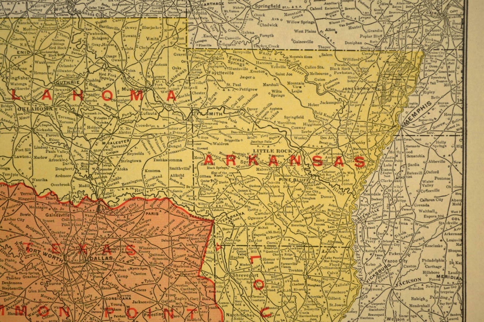 Southwestern Traffic Committee RR Map Texas Central Point Territory Louisiana
