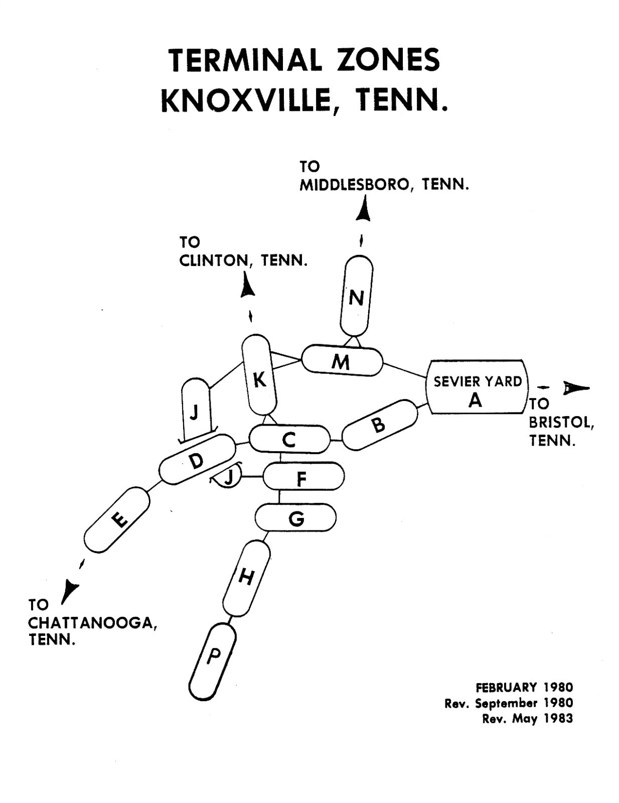 Norfolk Southern 1983 Knoxville District Track Guide PDF Pages on DVD