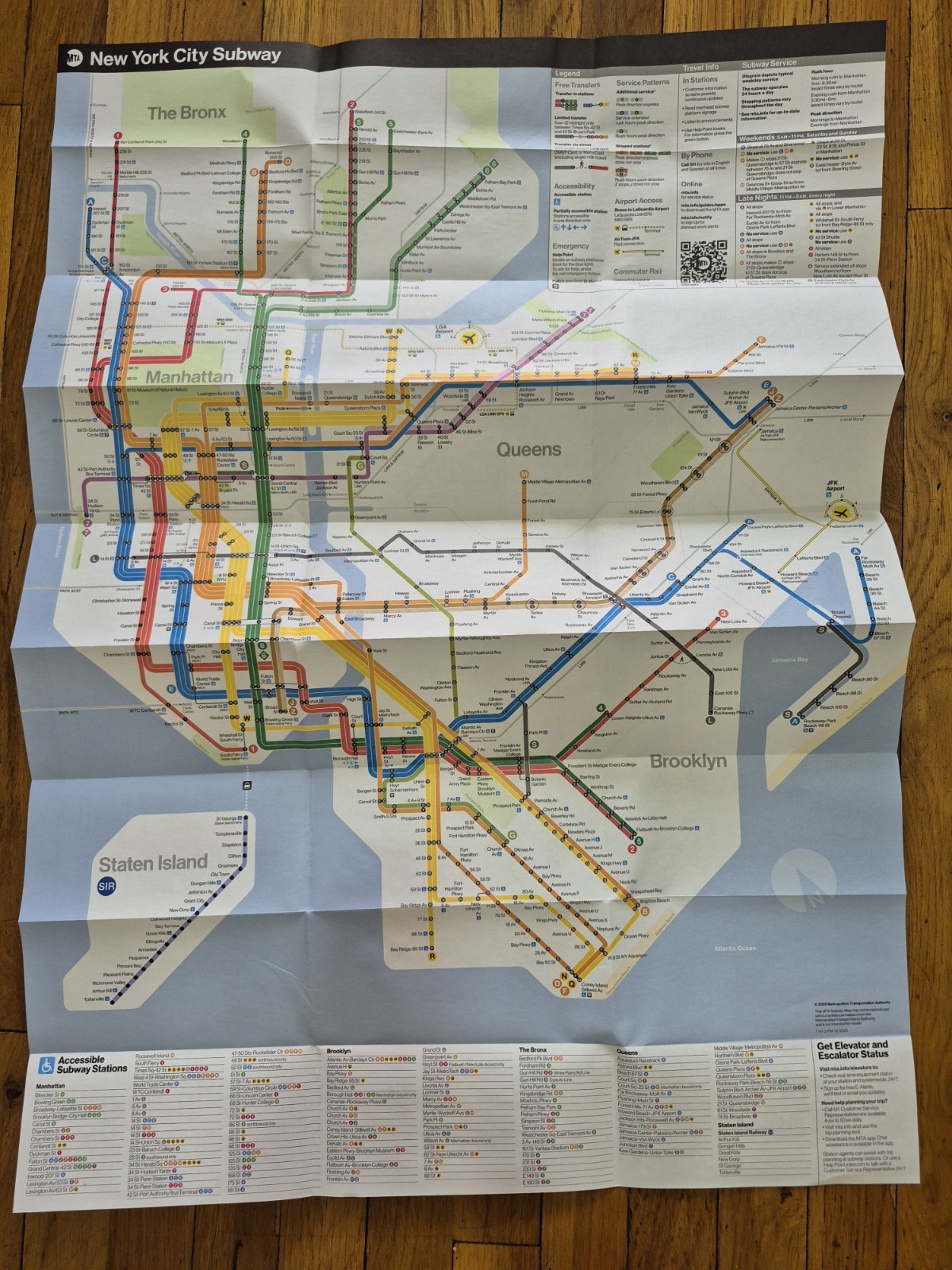 Dec 2025 (Latest): New York City MTA Subway Railroad Map