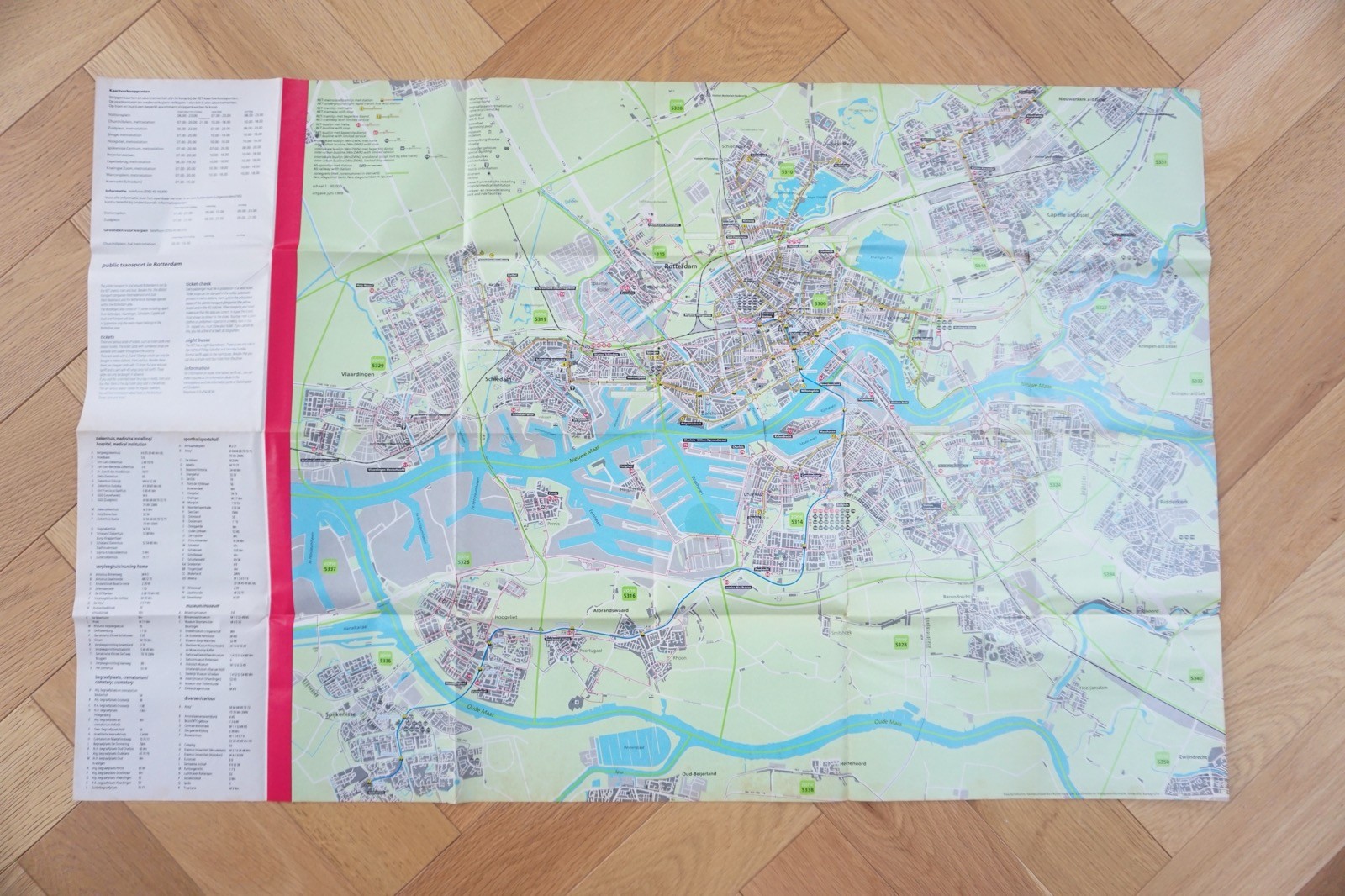 1989 RET Holland Netherlands Bus Tram Railway Route Map