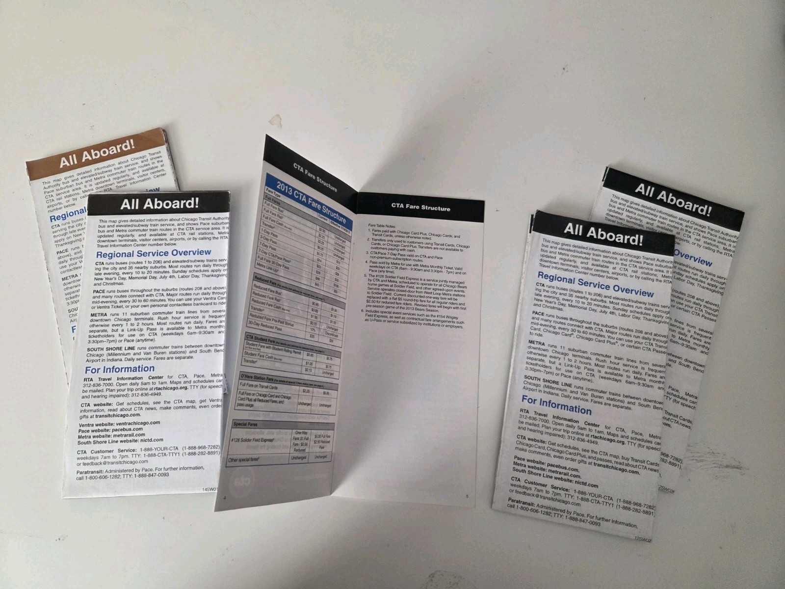 Chicago Transit Authority (CTA) Bus & Rail Maps 2012, 13, 14, 15 +CTA Fares 2013