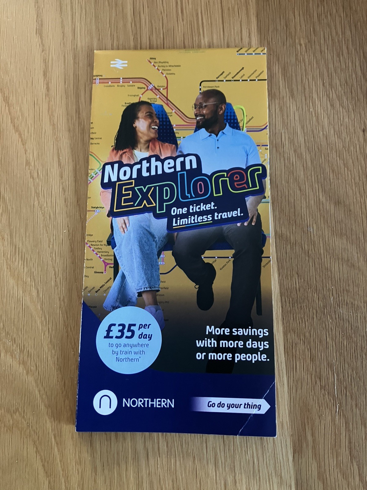 Northern Rail Northern Explorer leaflet with map 2026