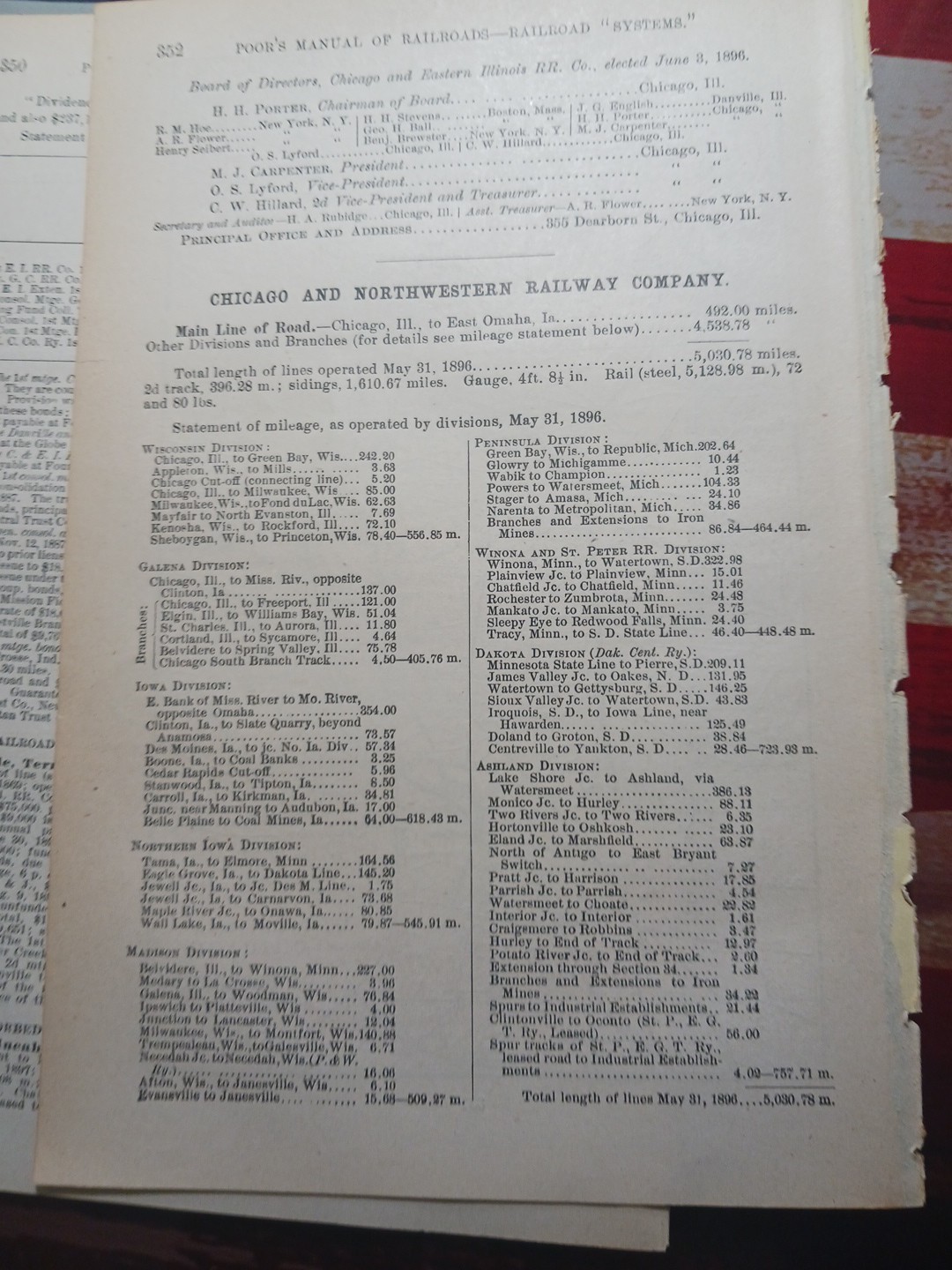 1897 Train Route Map + Report CHICAGO & EASTERN ILLINOIS RAILROAD Coal Fields