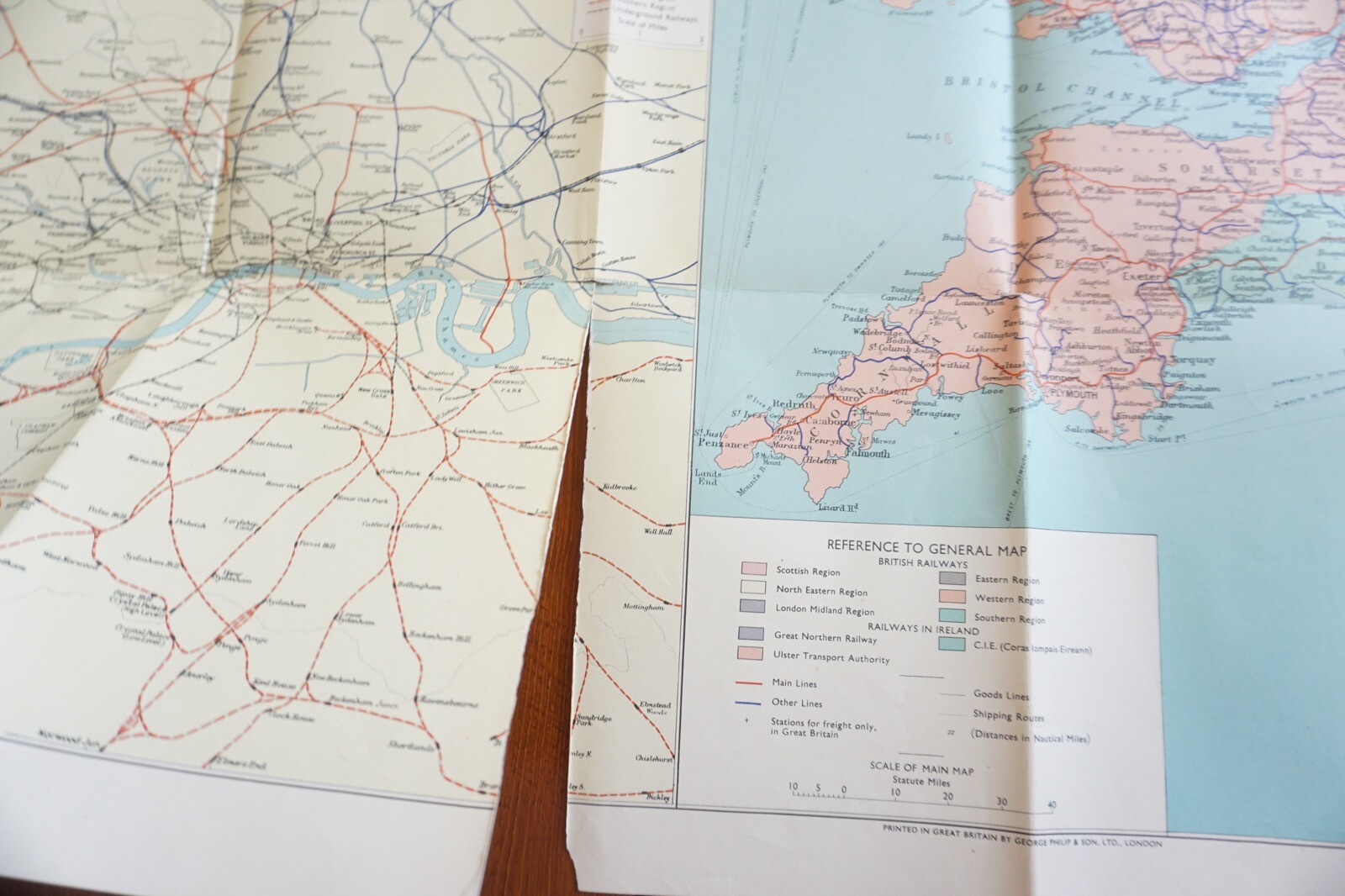 1952 Philips Railway Map of the British Isles