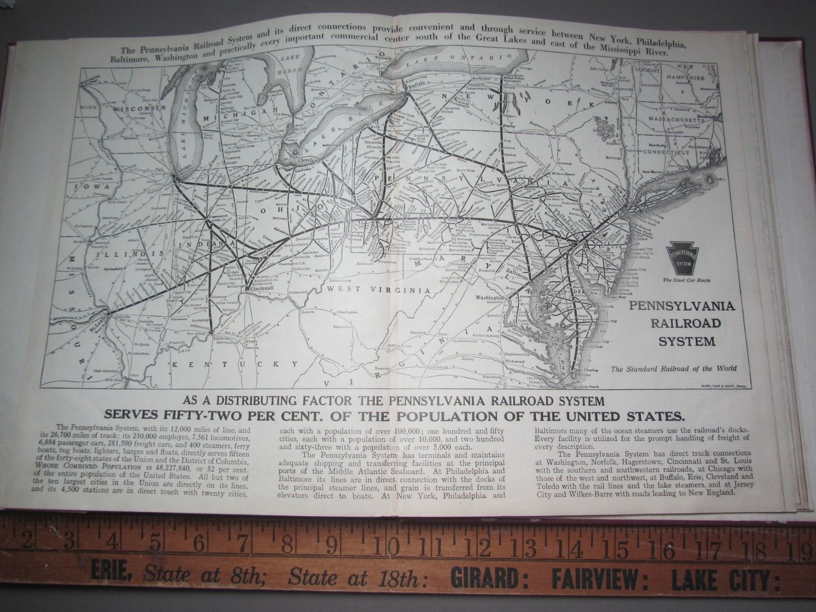 1916 ATLAS OF RAILWAY TRAFFIC MAPS Charles Wymond Lasalle Ext Univ – Railroad