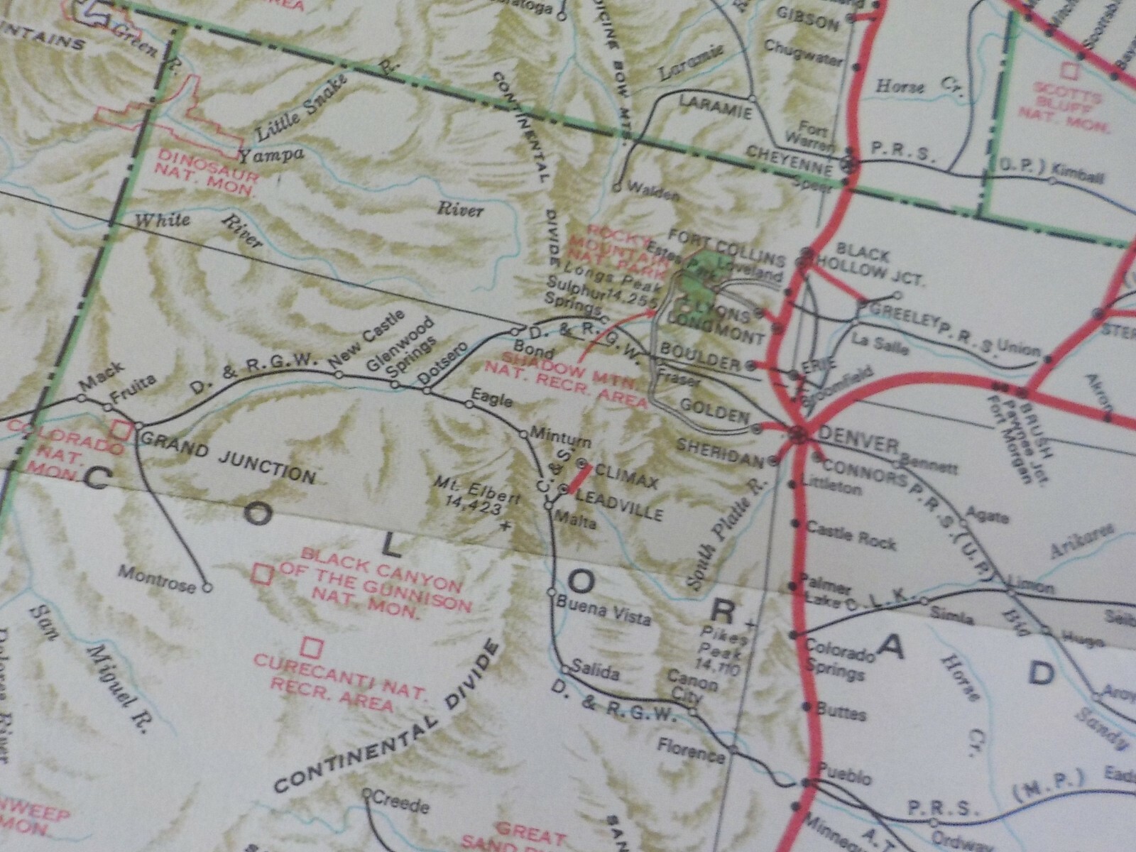 Map Burlington Northern 1984 May United States Map Folded