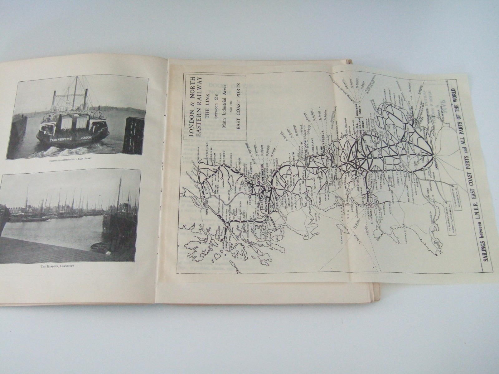 1932 Ports of the LNER Book. 9 Fold-Out Plans. Dock Information. Incomplete