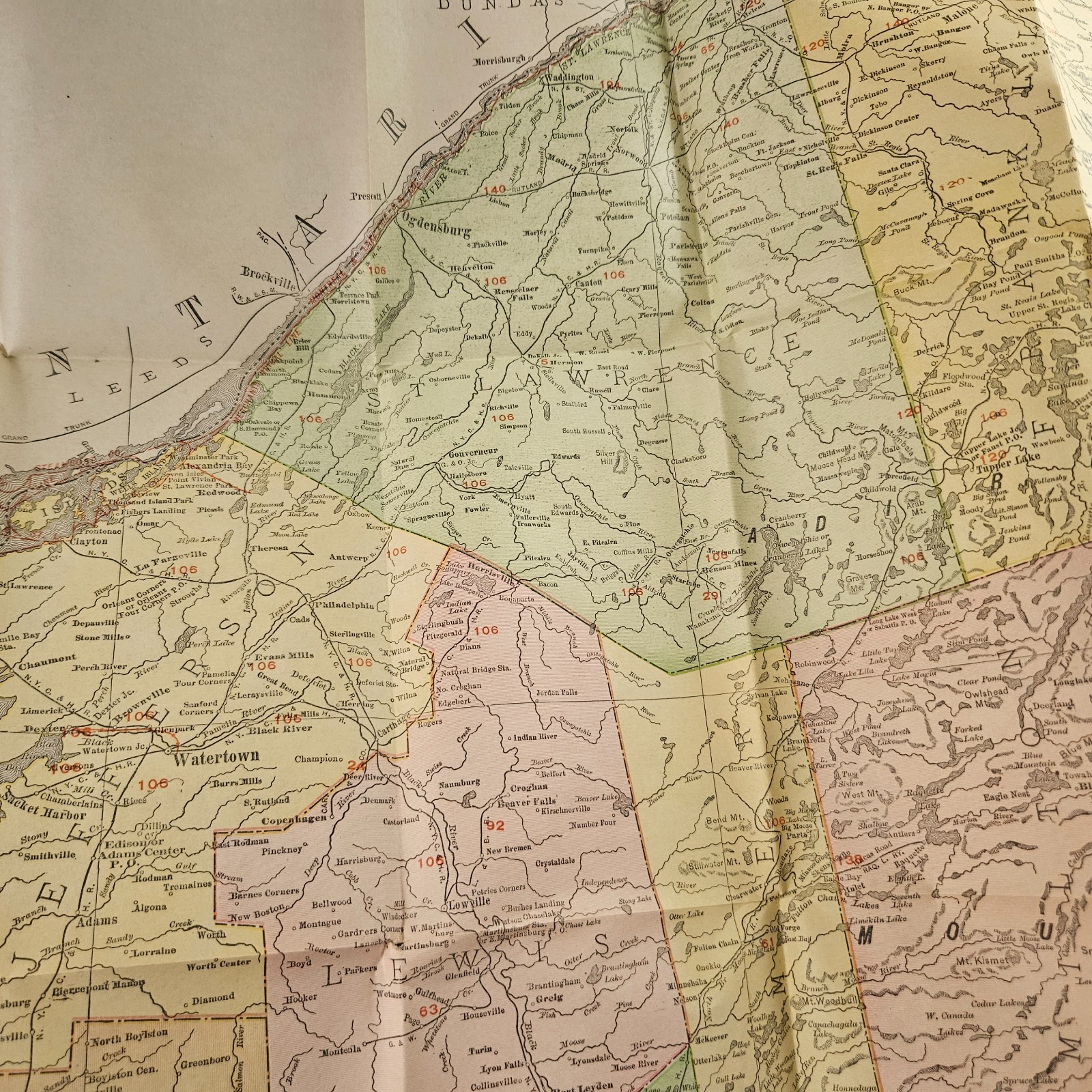 1911 Rand McNally Pocket Guide & Map Of NY & Entire Railroad System