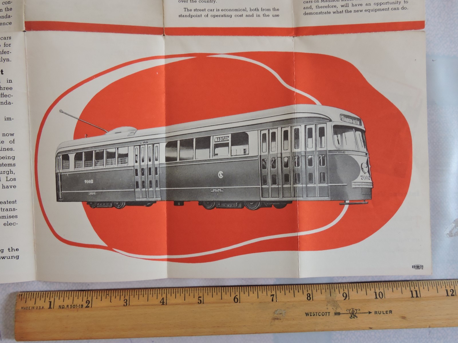 Rare 1936 CTA Chicago Trolley Bus Surface PCC Brochure
