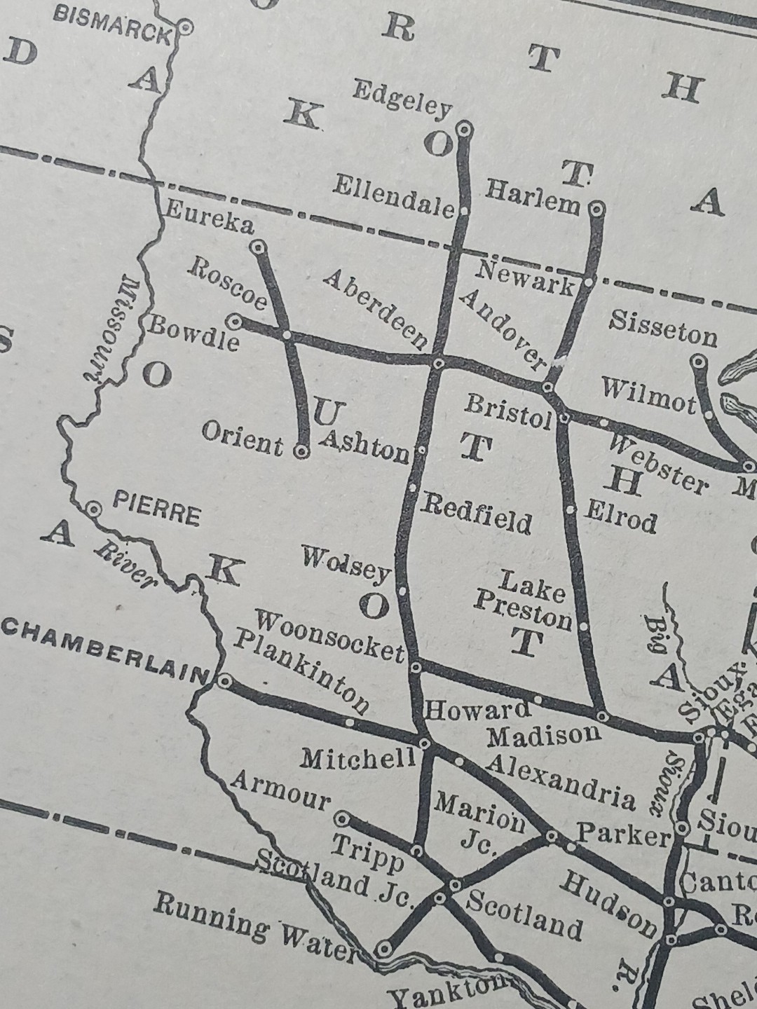 ~1898 Railroad Train Route Map CHICAGO MILWAUKEE & ST PAUL RAILWAY Lines Station