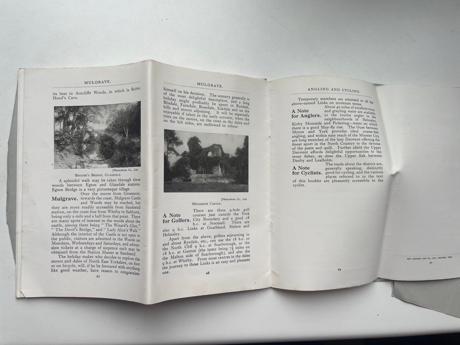 1920s LNER Holiday Series guide to York and the Dales and Moor – book and map