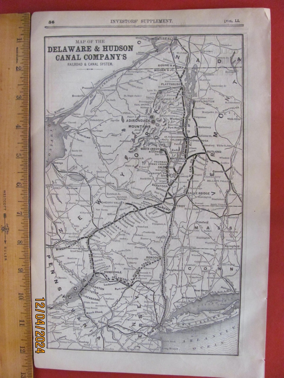 1890 DELAWARE & HUDSON CANAL CO RAILROAD in NY NJ PN + CHV&T RR in OHIO SYS MAPS