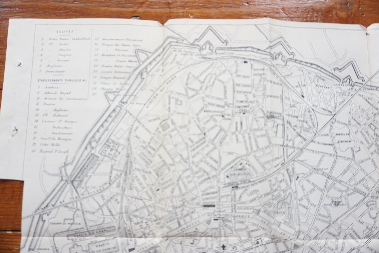 1899 Bradshaws Map of Antwerp Netherlands Original Railway Map
