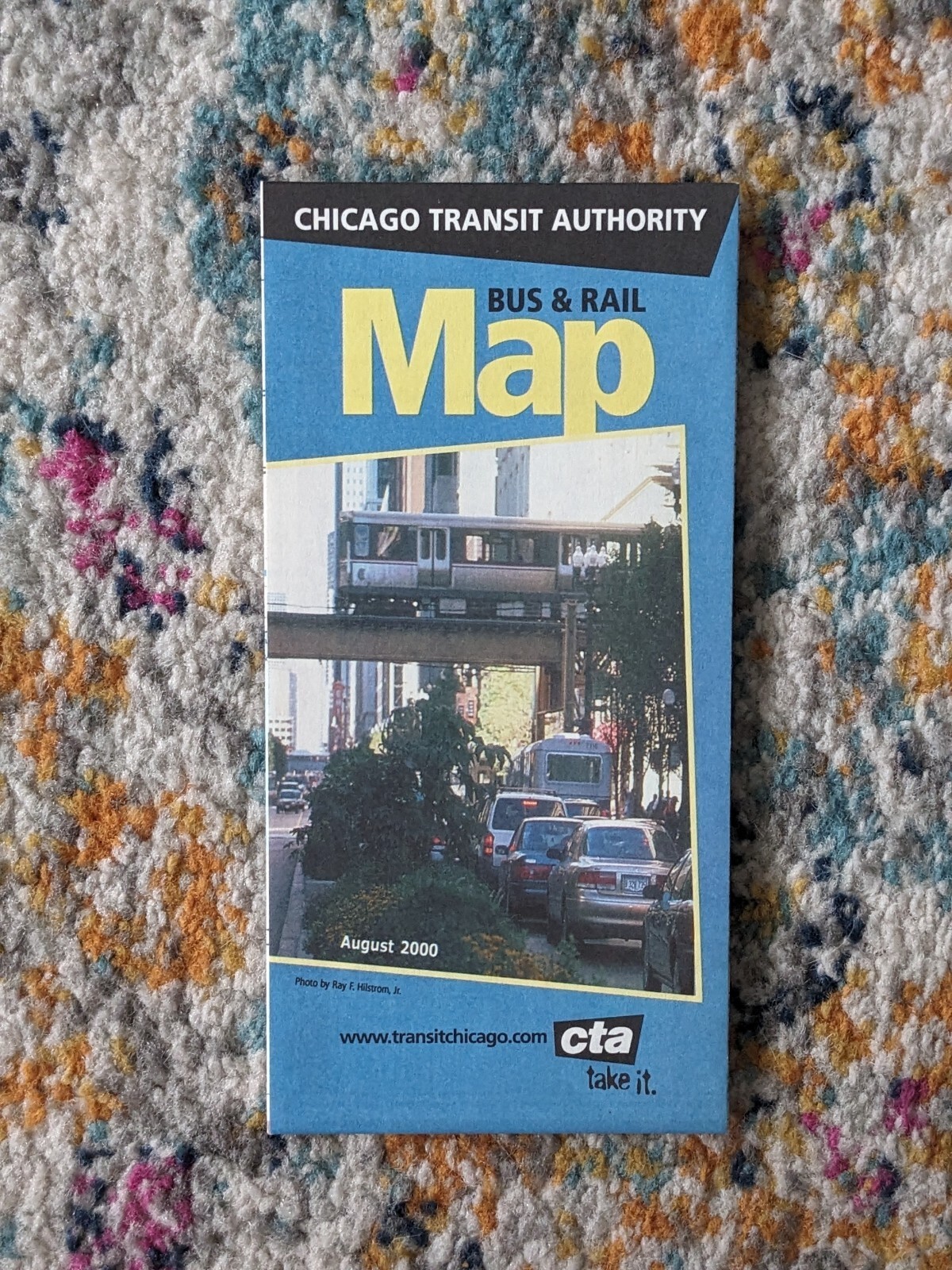 CTA Chicago Transit Authority Bus & Rail Map Aug. 2000