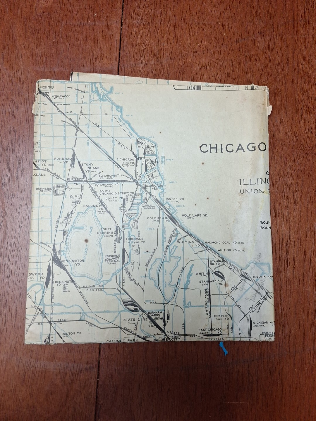 HTF 1935 Official Chicago Switching Committee Railroad Terminal District Map