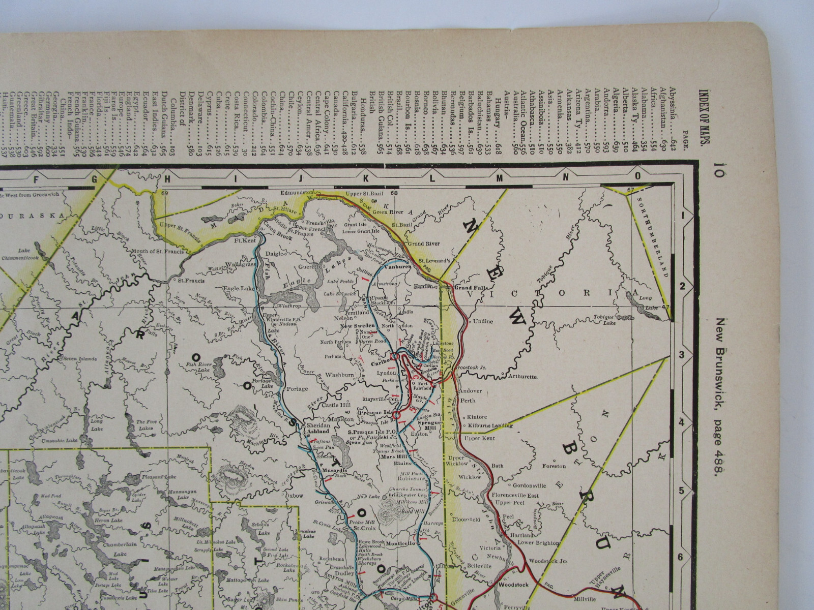 ME 1903 MAINE STEAM / INTERURBAN RAILROAD MAP. AS IS. HEAVY FOLDS BUT COMPLETE