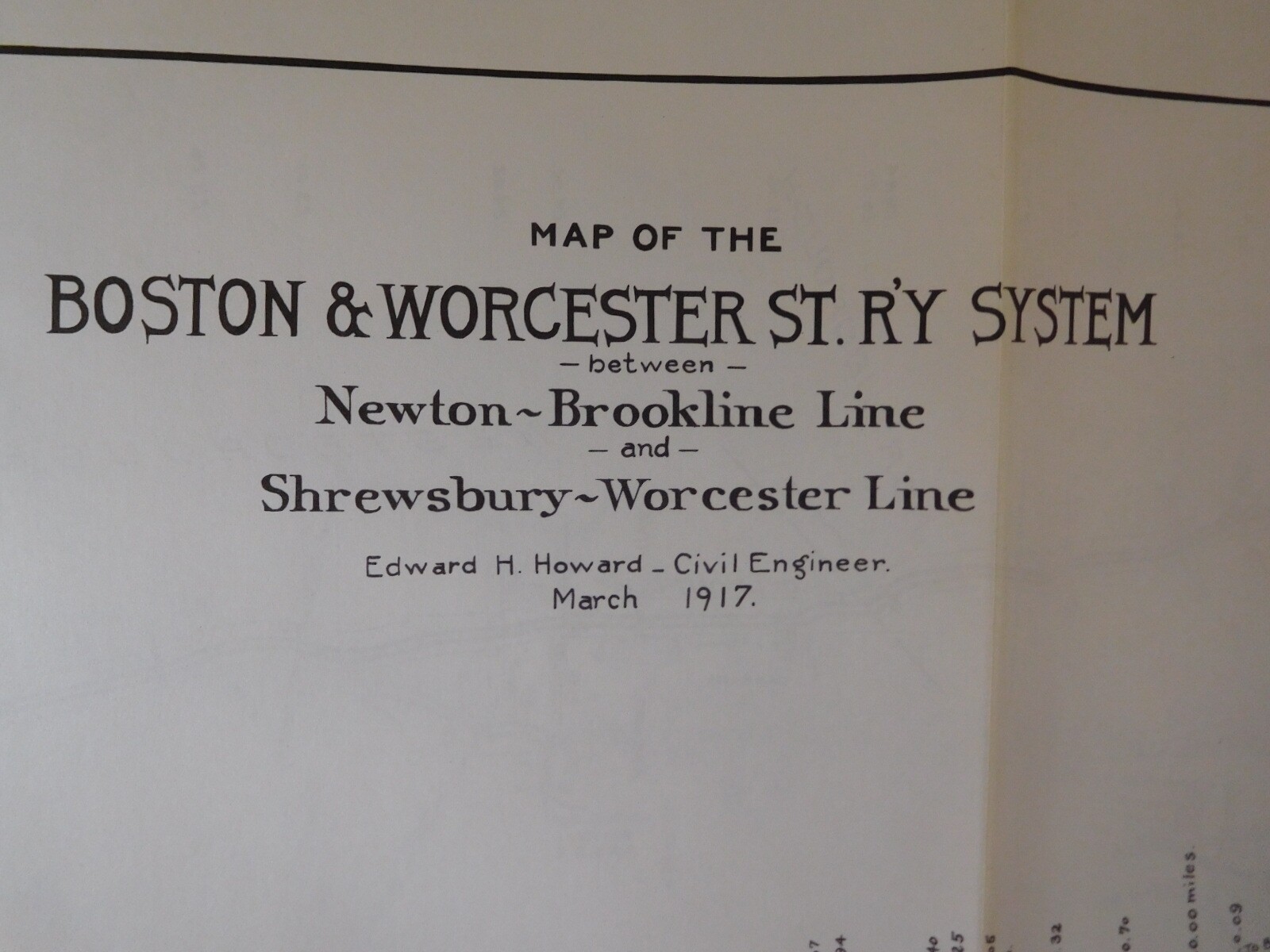 Map Boston & Worcester Street Railway System Reprint