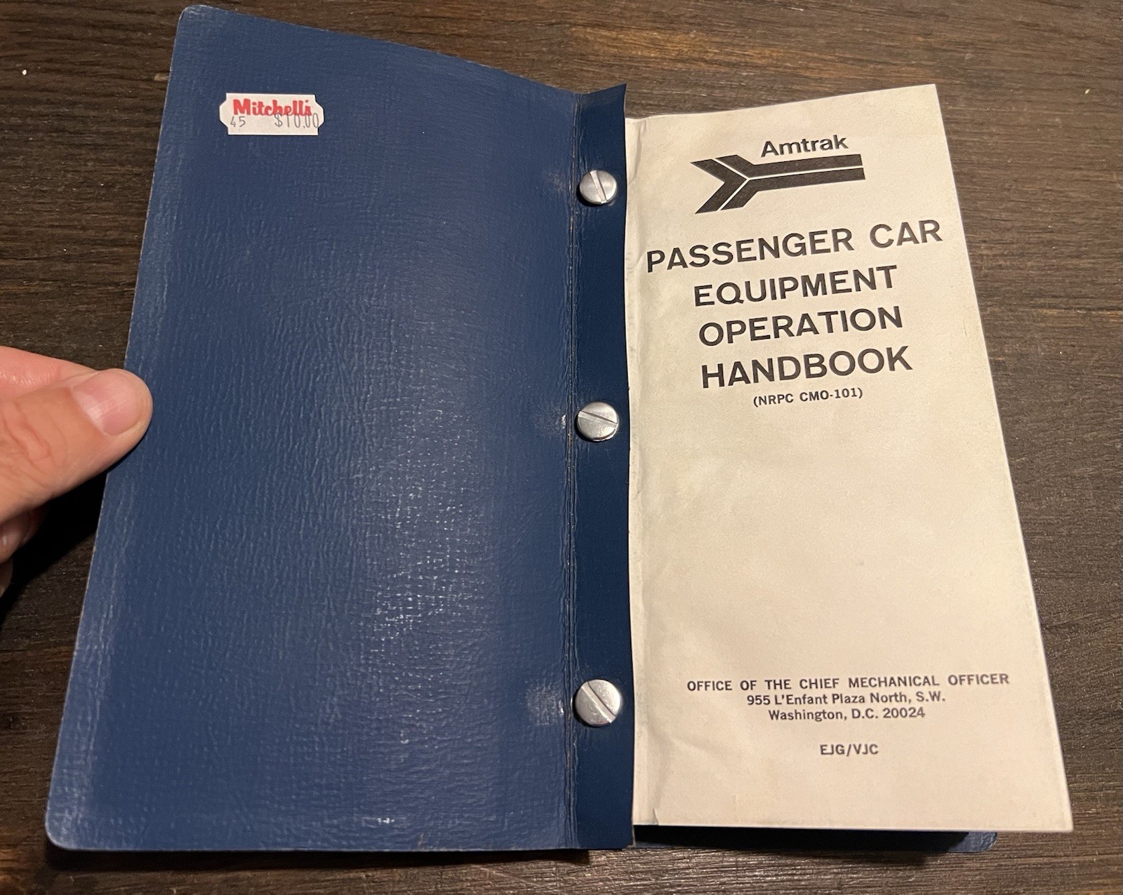Amtrak Passenger Car Equipment Operation Handbook Diagrams 1975 NRPC CMO-101