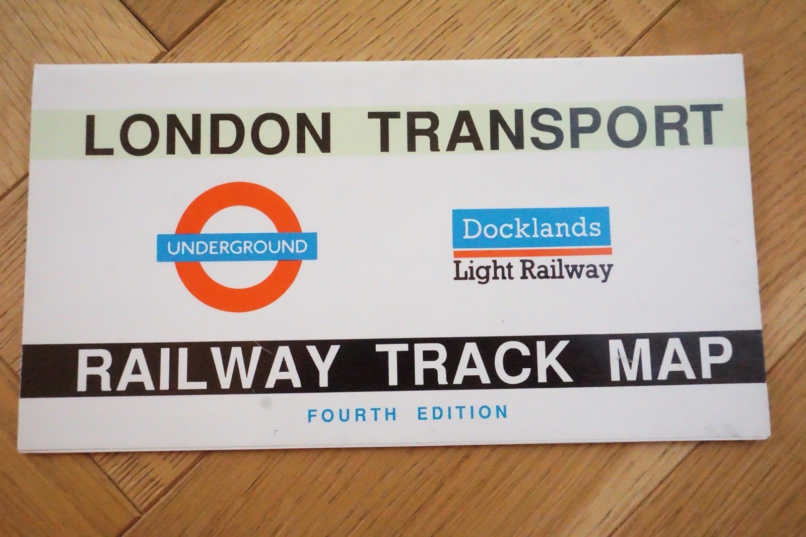 1991 London Transport Railway Track Map Underground Docklands Light Railway VGC