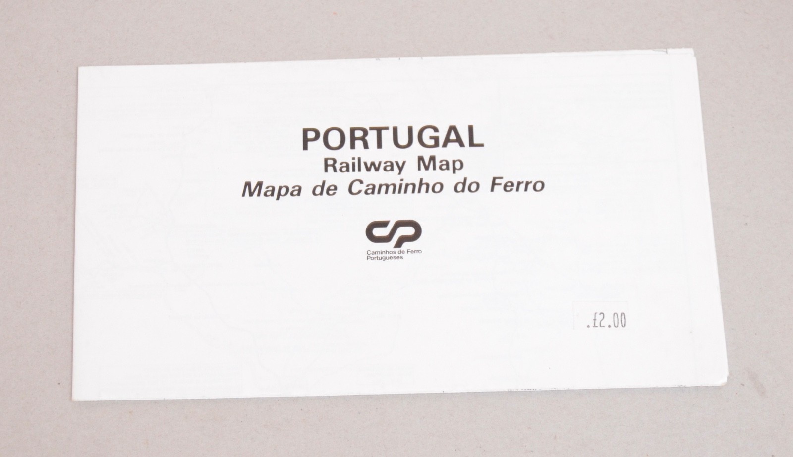 Railway Map Portugal Caminos de Ferro Potugueses Quail Map Co 1994